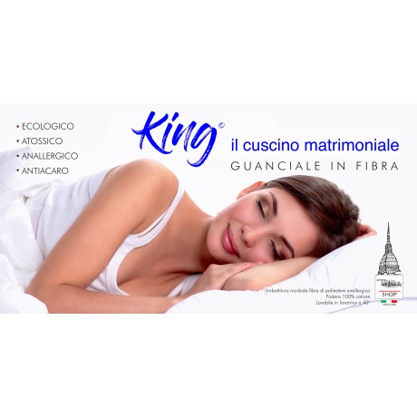 GUANCIALE KING CUSCINO LETTO MATRIMONIALE LUNGO cm. 180 MIS. CM. 50 X 180