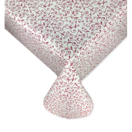 NAPPE EN COTON DORY ARABESQUE ROUGE