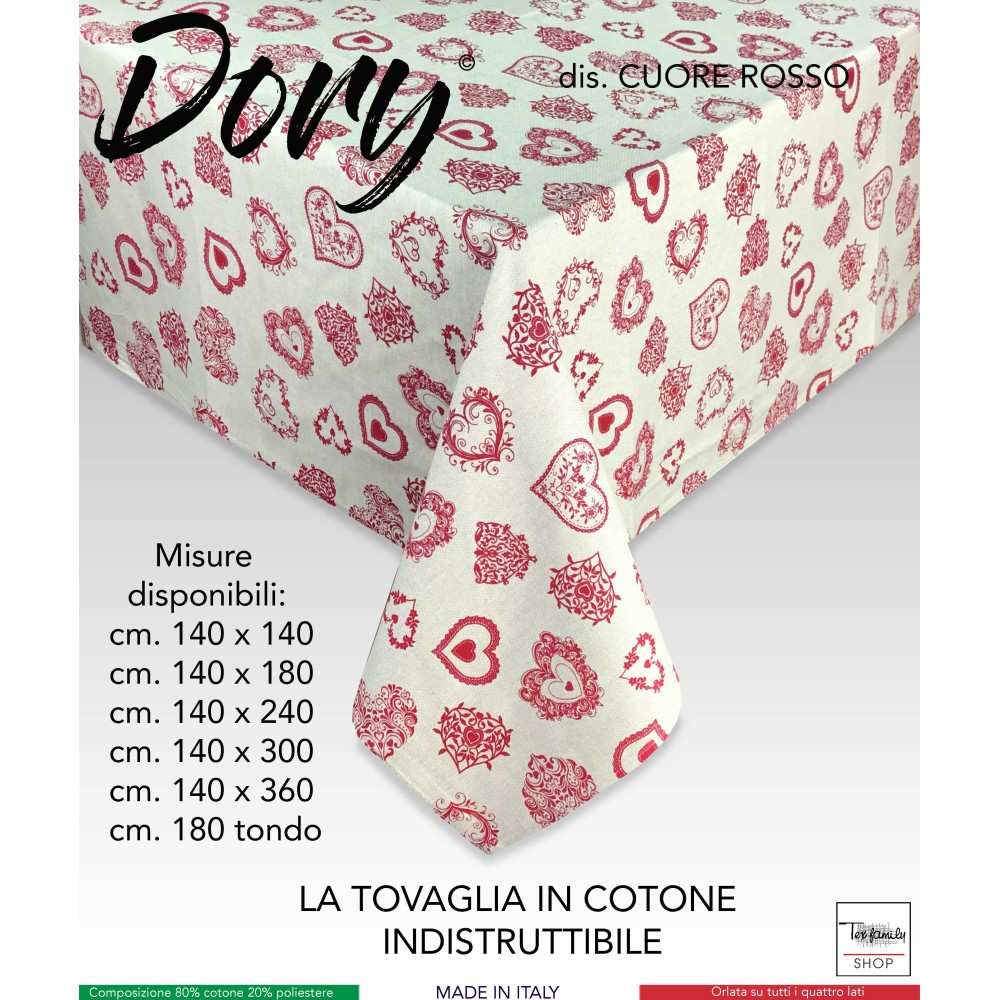 NAPPE TYROLIENNE DORY COEUR ROUGE en coton