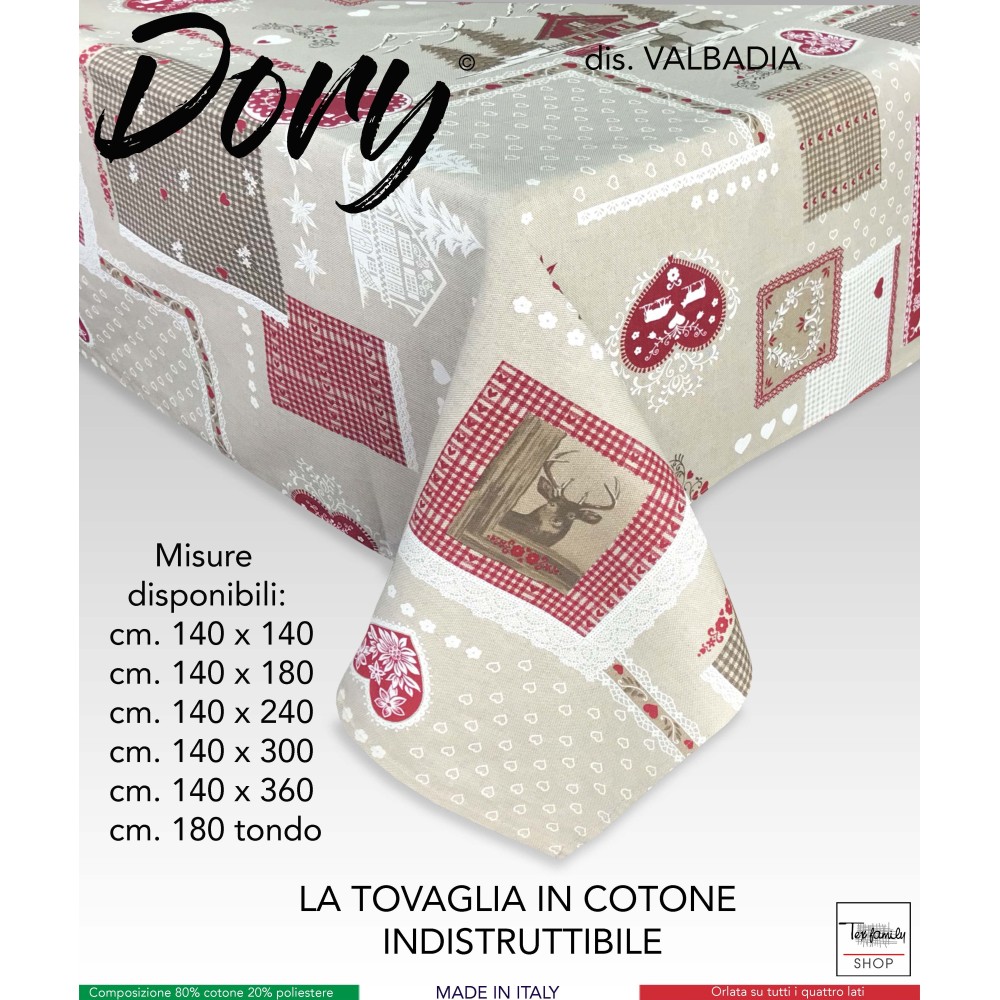 DORY TYROLEAN TABLECLOTH VALBADIA cotton