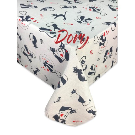 NAPPE DORY CHAT DE DESSIN DE CHAT NOIR