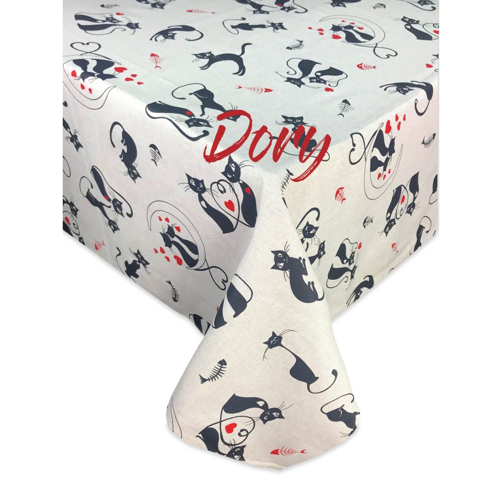 NAPPE DORY CHAT DE DESSIN DE CHAT NOIR