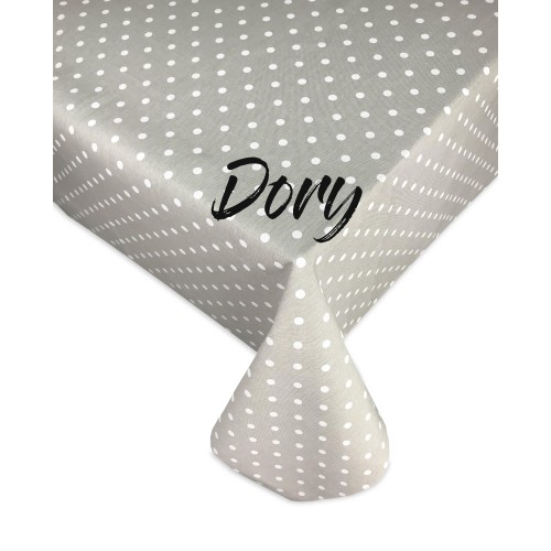 DORY TISCHDECKE WEISS POLKA DOTS Design aus Baumwolle