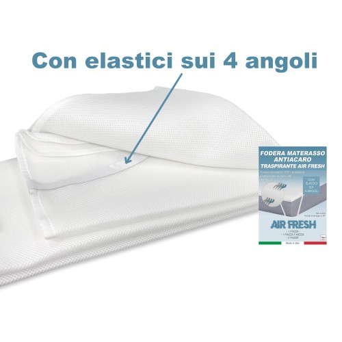 COPRIMATERASSO ANTIACARO TRAVERSA TRASPIRANTE AIR FRESH