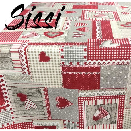 NAPPE SISSI COTON APRICA ROUGE
