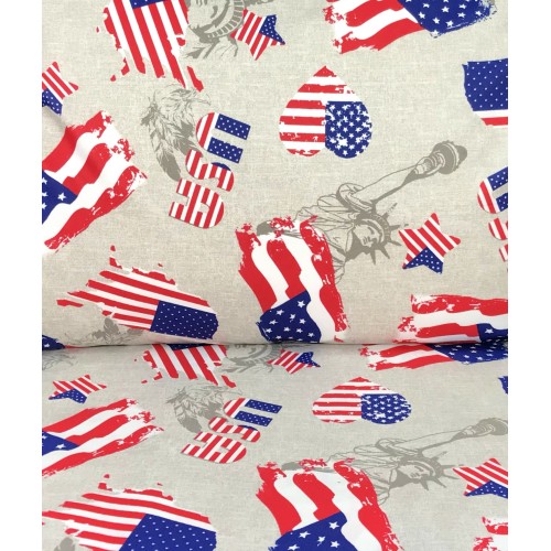 Couette COVER drapeau américain AMERICA. DRAPEAUX