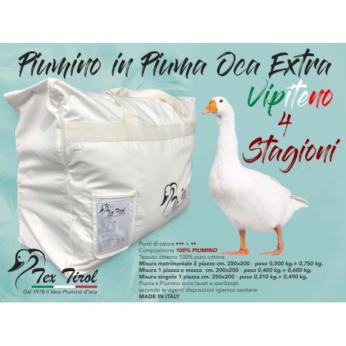 PIUMINO Oca TEX TIROL © Vipiteno 4 STAGIONI 100% Piumino OCA