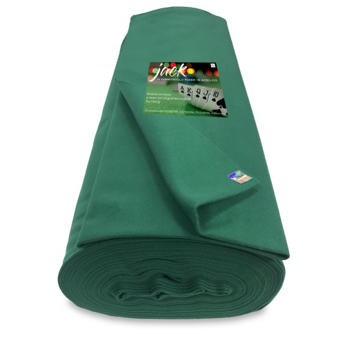 TISCHDECKE DECKE JACK GAME CARDS POKER GRÜN METERWARE PERSONALISIERT H.cm. 150 MIT HOLOGRAM