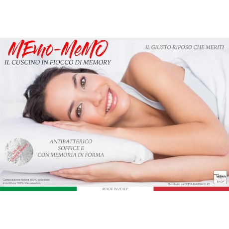 GUANCIALE CUSCINO LETTO IN FIOCCO DI MEMORY  CHIPS