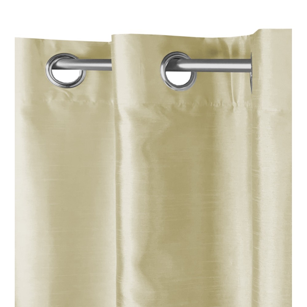 SHAY CURTAIN in solid color BEIGE CREAM cm. 140X290 PACKAGED