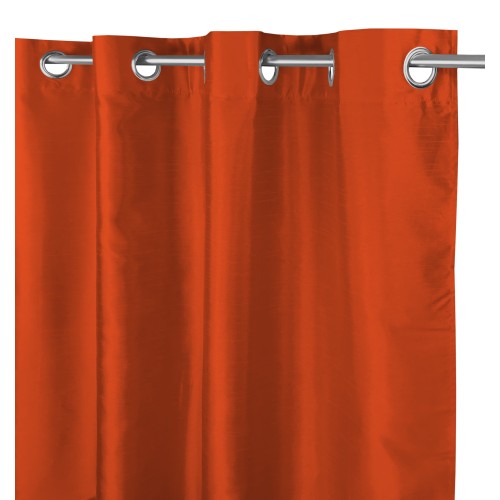SHAY CURTAIN in Unifarbe RUST ORANGE cm. 140X290 VERPACKT