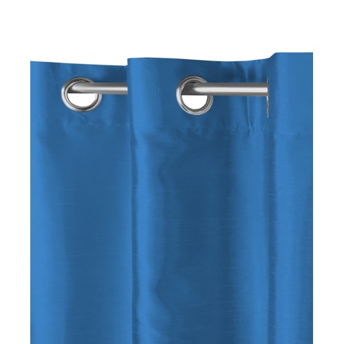 SHAY CURTAIN in solid color AVIO BLUE cm.140X290 PACKAGED