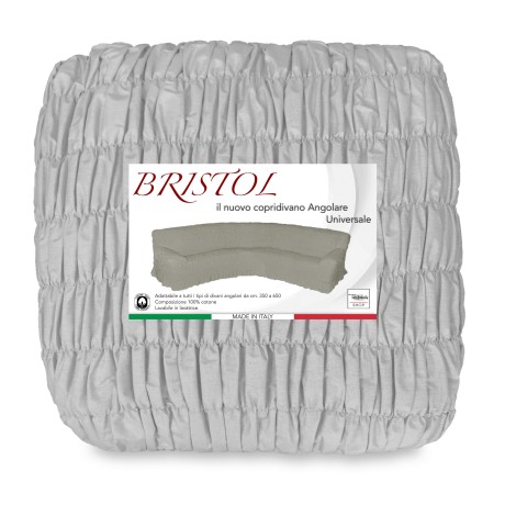 COPRIDIVANO ANGULAIRE UNIVERSELLE BRISTOL GRIS CLAIR, ROYAUME-UNI