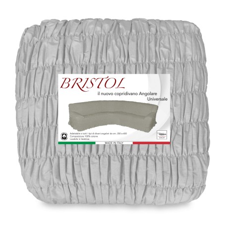 Couverture de canapé ANGULAIRE UNIVERSELLE BRISTOL GRIS CLAIR, ROYAUME-UNI