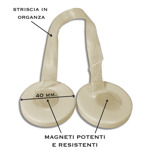 MAGNET GARDINENSTOPPER ELENA CREME MAGNETE FÜR GARDINEN GARDINENSTOPPER PERLMUTT