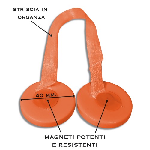 MAGNET GARDINENSTOPPER ELENA ORANGE MAGNETE FÜR GARDINEN GARDINENSTOPPER PERLMUTT