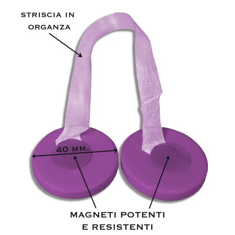 CALAMITA  FERMA TENDA ELENA VIOLA CALAMITE PER TENDE FERMATENDE MADREPERLA