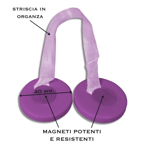 CALAMITA  FERMA TENDA ELENA VIOLA CALAMITE PER TENDE FERMATENDE MADREPERLA