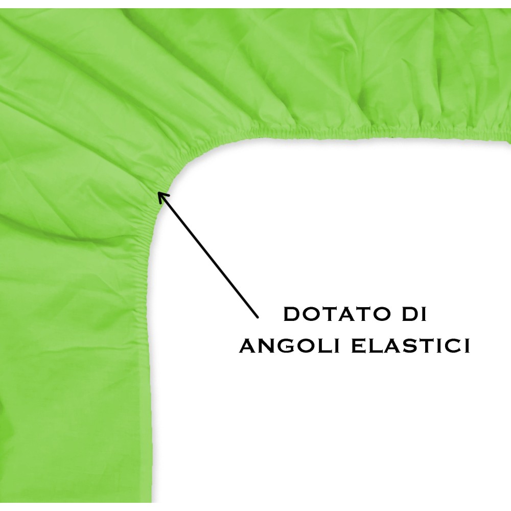 SÁBANA FRANCY CON ESQUINAS VERDE ÁCIDO FRANCÉS 1 MAXI Y MEDIO GRANDE