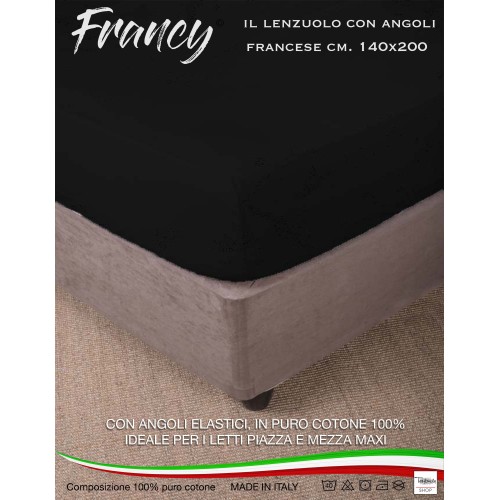 SÁBANA BAJERA FRANCY NEGRO FRANCÉS 1 MAXI Y MEDIO GRANDE