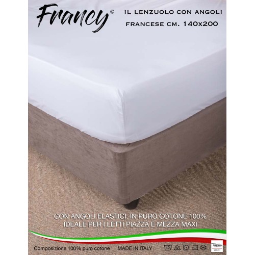 FRANCY SHEET WITH WHITE FRENCH CORNERS 1 AND A HALF LARGE MAXI