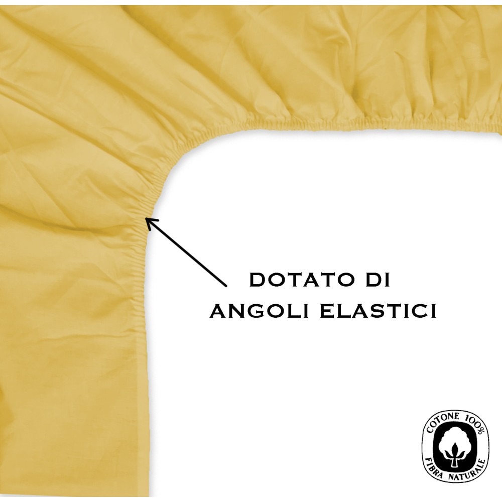 FRANCY GELBES FRANZÖSISCHES OCKERFARBENES SPANNBETTTUCH 1 1/2 GROSSE MAXI