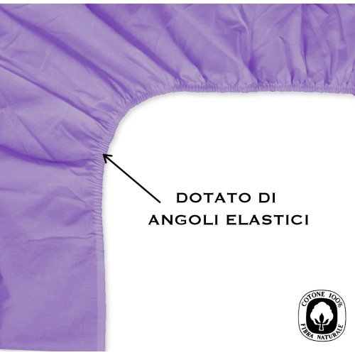 FITTED SHEET FRANCY FRENCH LILAC 1 AND A HALF LARGE MAXI