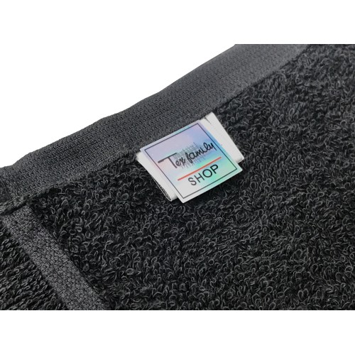 SET OF 5 TOWELS BLACK TERRY TOWEL BEAUTY HAIRDRESSER CM. 50X100