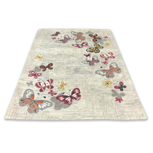 ANTI-SLIP BUTTERFLY CARPET RED