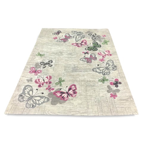 ANTIDÉRAPANT TAPIS PAPILLONS ROSE