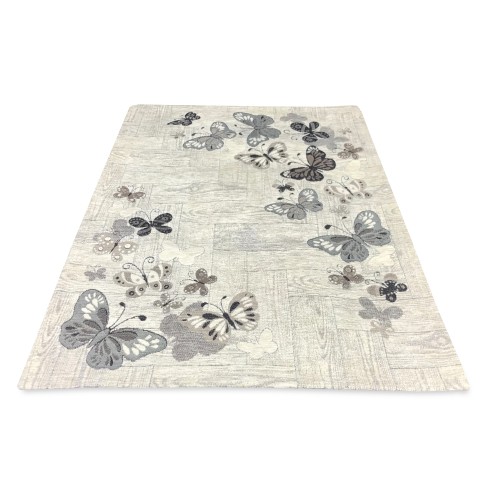 ANTIDÉRAPANT TAPIS PAPILLONS BRUN