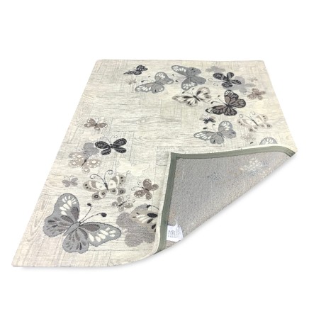 ANTIDÉRAPANT TAPIS PAPILLONS BRUN