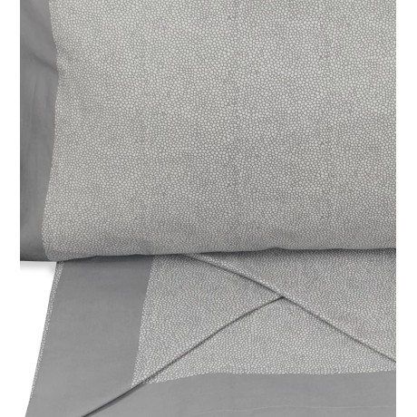 LES DRAPS DE LIT BORBONESE GRIS EN PUR COTON