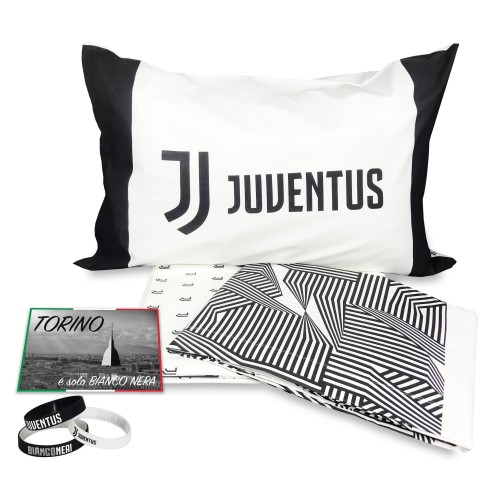 ORIGINAL JUVE F.C. JUVENTUS SINGLE SHEET SET WITH FREE BRACELET