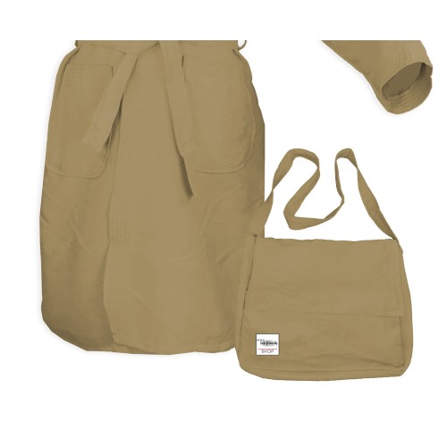 PEIGNOIR TECHNIQUE PODDY EN MICROFIBRE tortora beige