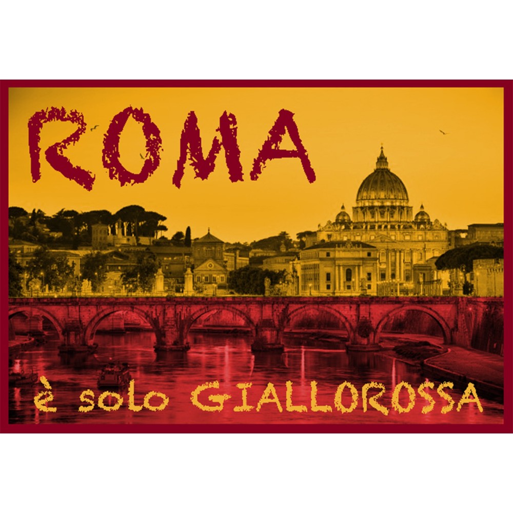 TELO MARE SPORT ROMA MISURA GRANDE CM. 90 X 170 ORIGINALE A.S. ROMA CON ZAINO TEXFAMILY e cartolina ROMA È SOLO