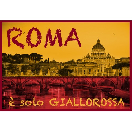 TOALLA DE PLAYA ROMA SPORT talla CM. 90 X 170 original A.S. ROMA con mochila texfamily y postal ROMA È SOLO