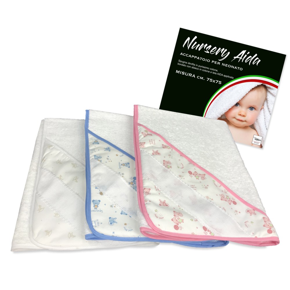 Peignoir De Bain Pour Bebe En Tissu Eponge Doux Coton Avec Aida