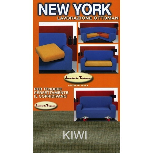 New York Kiwi Green Funda de Sofá Elástica, Anti-arañazos, para Sofás con Reposabrazos, Funda de Sofá Universal, Made in Italy