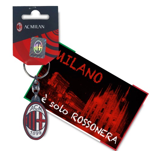 MÉTAL KEYCHAIN A. C. MILAN et MILAN EST la carte postale