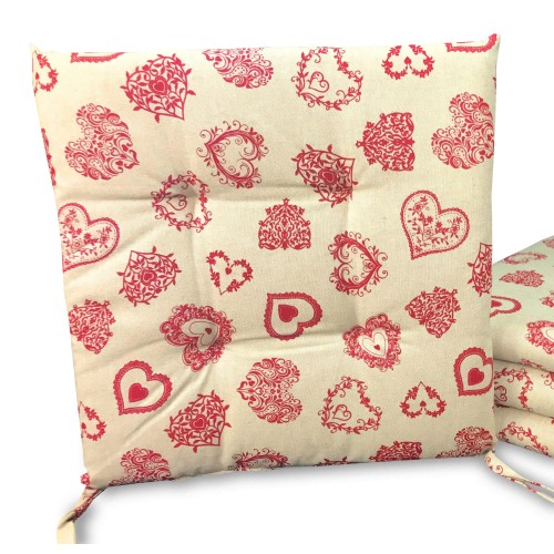 SOFT CHAIR COVER DORY TYROLEAN HEART RED MOUNTAIN