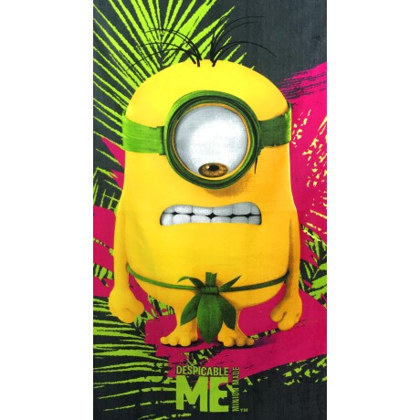 SERVIETTE de plage TERRY MINION DESPICABLE ME cm. 70x140, sac à dos de Plage de GARDER son CALME