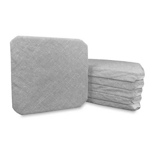 FUNDA DE SILLA CON ALAS DE COLOR LISO EN TELA CHENILLA GRIS