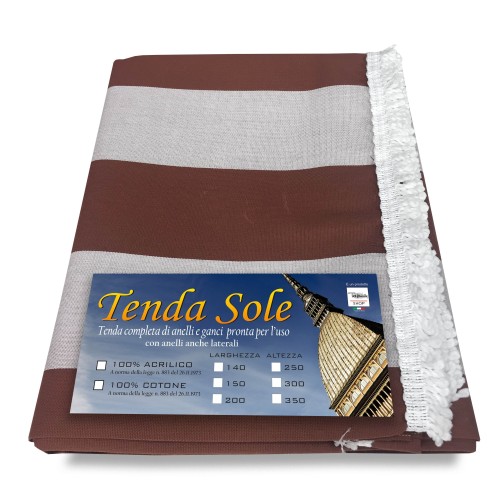 OUTDOOR AWNING GARDEN BALCONY stripe EVEN BROWN Packaged