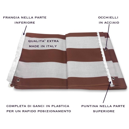 TOLDO DE EXTERIOR JARDÍN BALCÓN raya EVEN BROWN Empaquetado