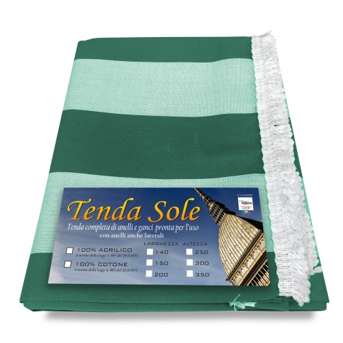 OUTDOOR Garden BALCONY Stripe EVEN GREEN Awning Packaged