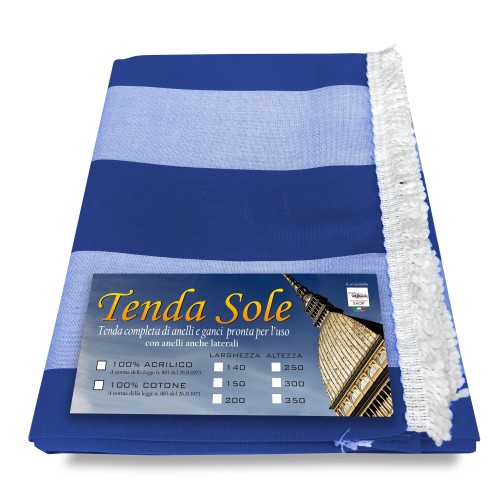 OUTDOOR AWNING Garden BALCONY Stripe PARI BLUE Packaged