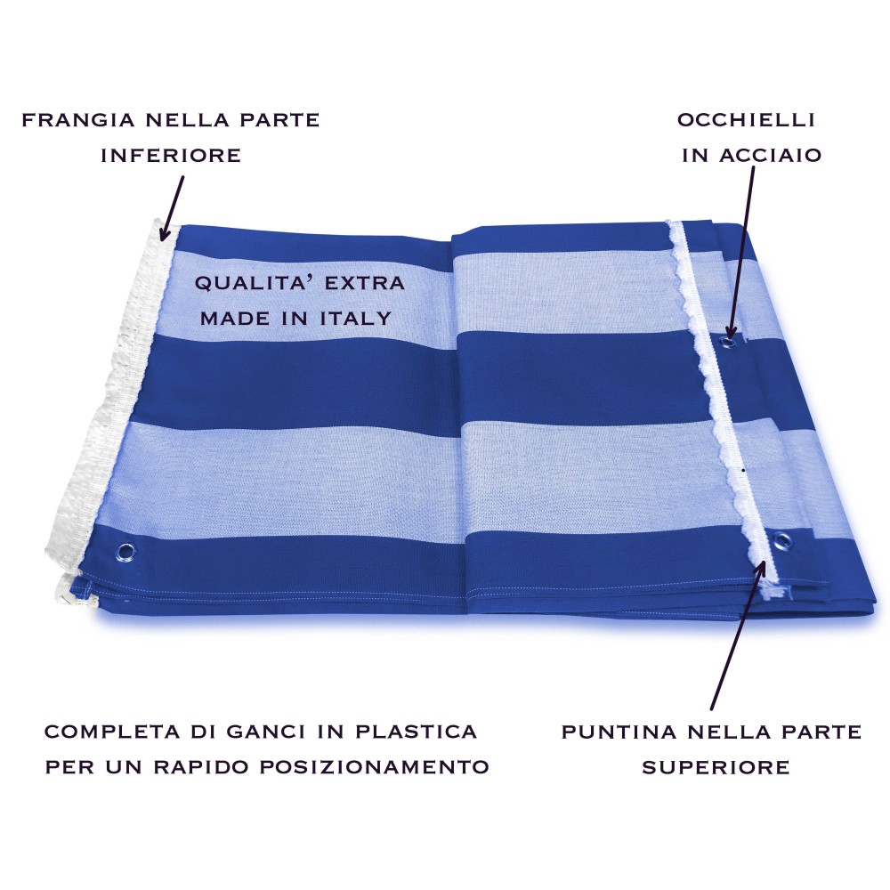 TOLDO DE EXTERIOR JARDÍN BALCÓN Raya PARI AZUL Empaquetado