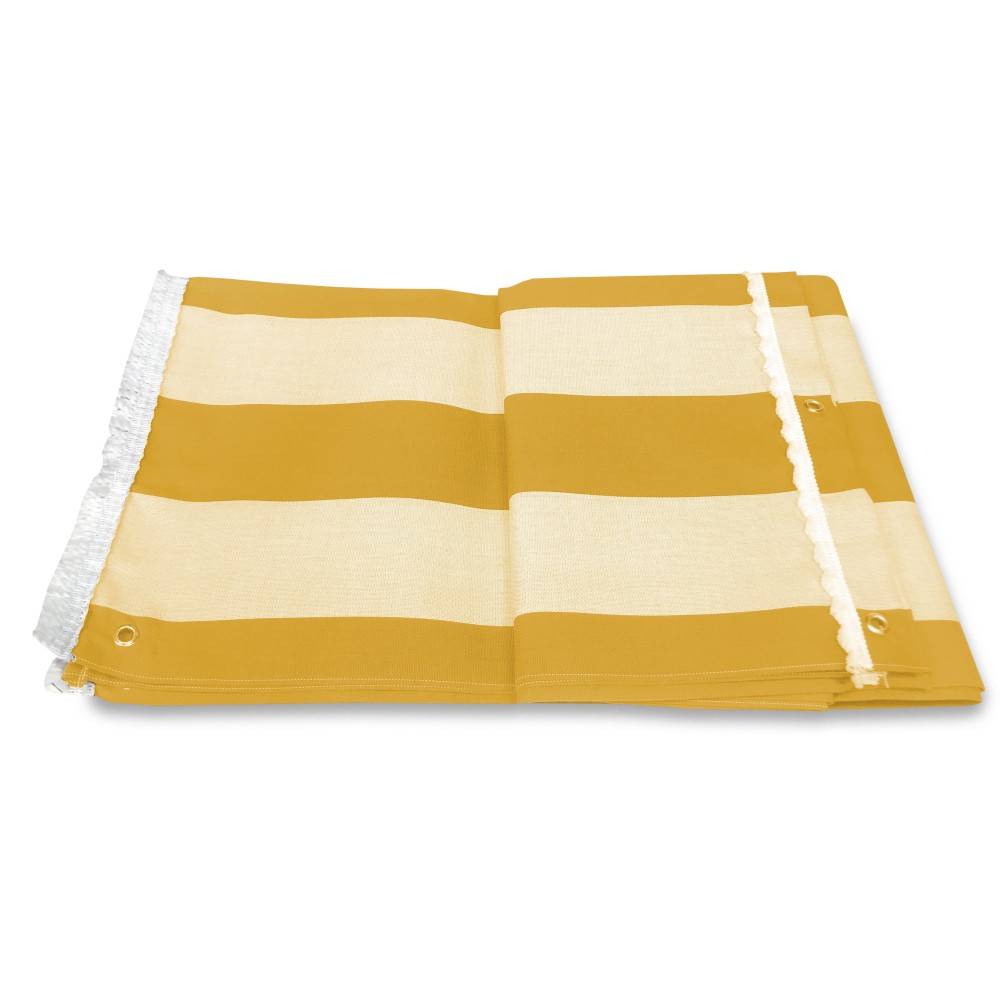 OUTDOOR Garden AWNING BALCONY Wide Stripe EVEN YELLOW PACKAGED
