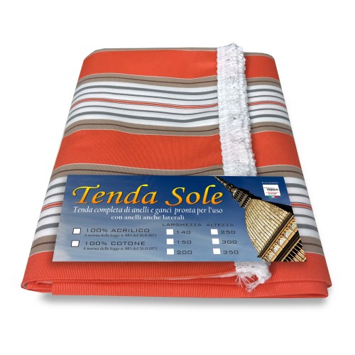 TOLDO BALCÓN JARDÍN EXTERIOR Righino ORANGE Empaquetado